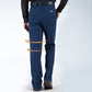 Herrenjeans mit hoher Taille und gerader Passform